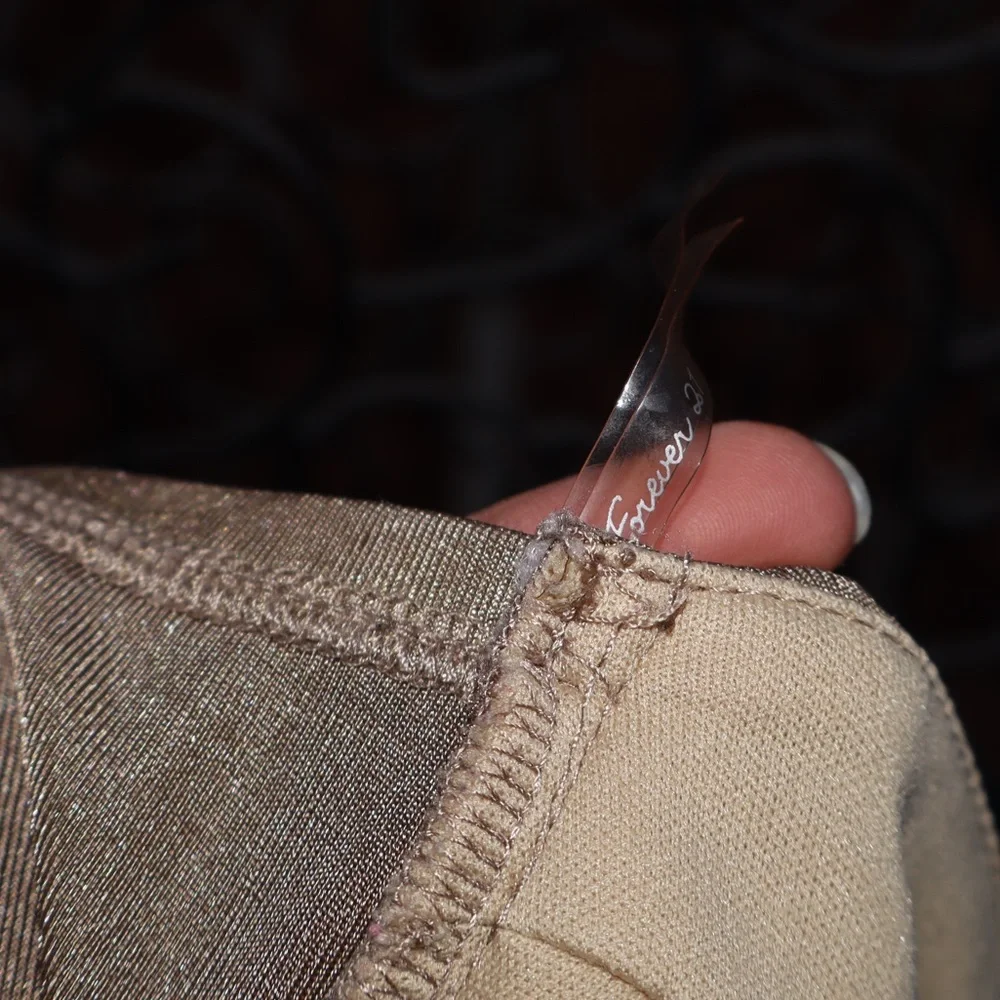 Forever Champagne Sleeveless/Strapless Flowy Cocktail Dress with Ribbons - Picture 6 of 7